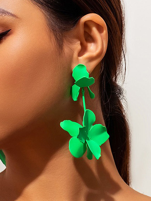 Flower Shape Earrings Accessories Drop Earrings