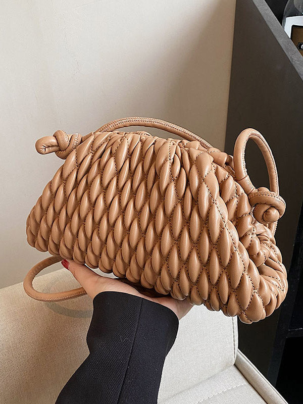 Pleated Solid Color Handbags Crossbody Bags Bags