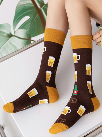 Contrast Color Split-Joint Sweat-Absorbing Socks Accessories