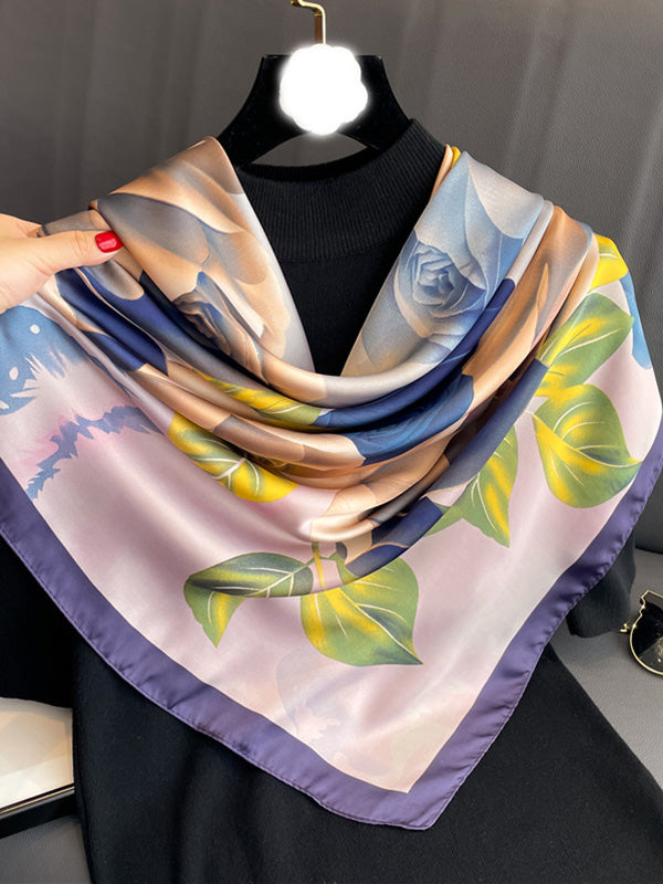 Flower Print Sun Protection Shawl&Scarf