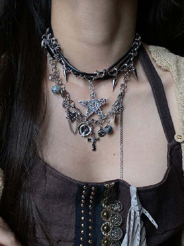 Chains Geometric Tasseled Necklaces Accessories