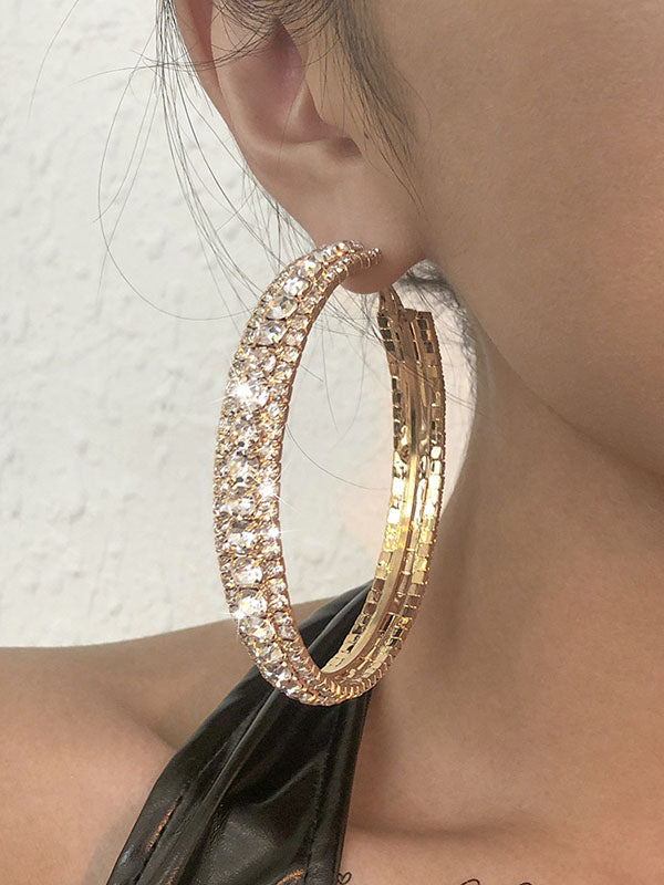 Rhinestone Earrings Accessories Ear-Ring