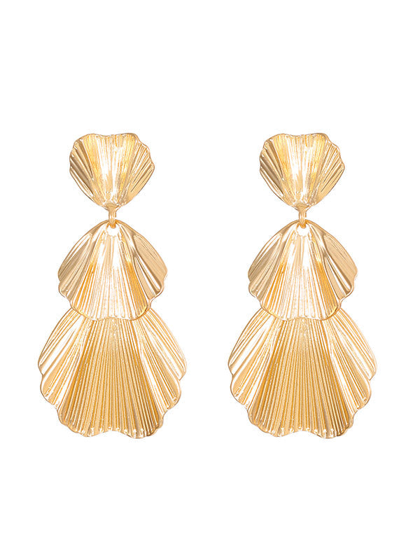 Geometric Solid Color Drop Earrings