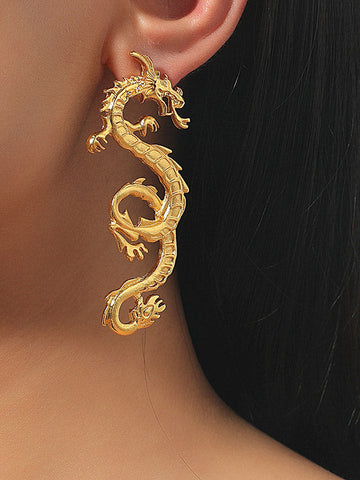 Animal Shape Solid Color Drop Earrings