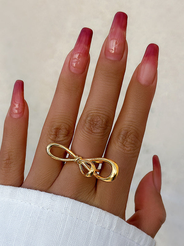 Bowknot Geometric Rings Accessories