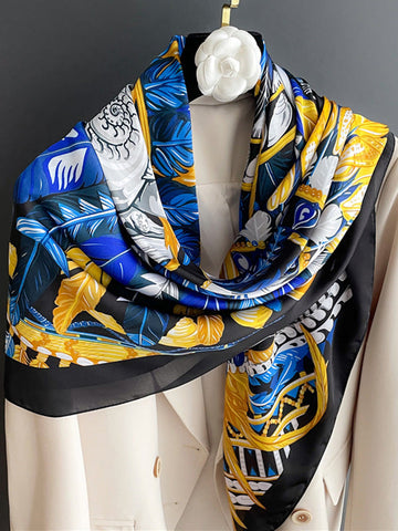 Leaves Print Sun Protection Shawl&Scarf