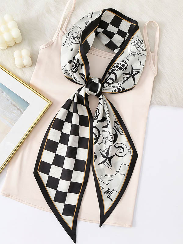 Plaid Printed Scarf Hair Band