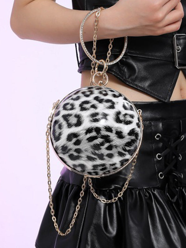 Chains Geometric Leopard Shiny Handbags Crossbody Bags Bags Accessories Bags