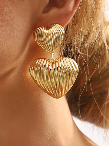 Heart Shape Drop Earrings