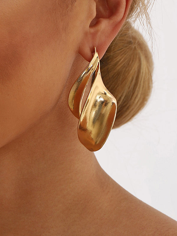 Geometric Solid Color Drop Earrings