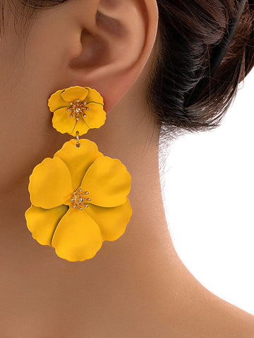 Flower Shape Earrings Accessories Drop Earrings