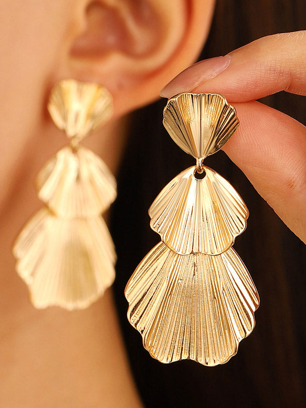 Geometric Solid Color Drop Earrings