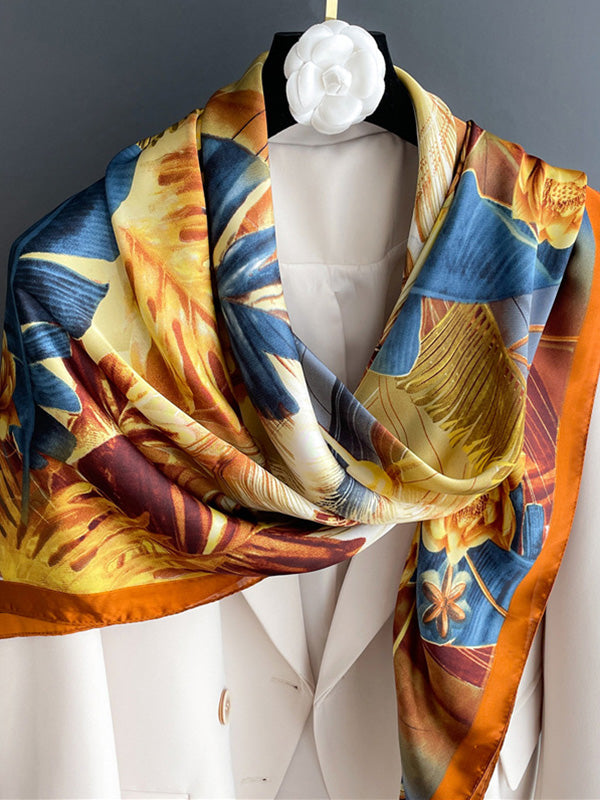 Flower Print Sun Protection Shawl&Scarf