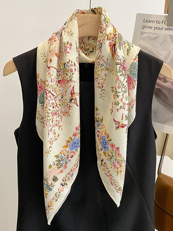 Flower Print Keep Warm Scarf