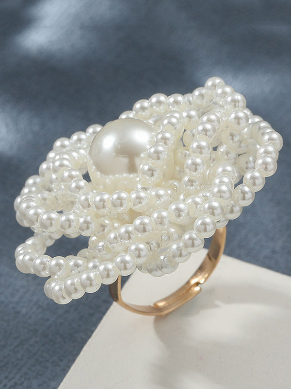 Beads Flower Shape Rings Accessories