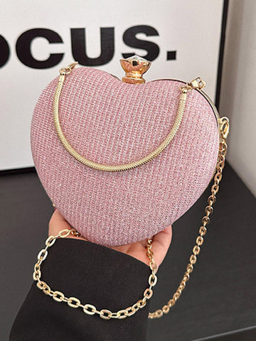 Heart Shape Shiny Handbags Crossbody Bags Bags