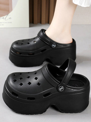 Hollow Sandals Crocs Slippers Platform Shoes