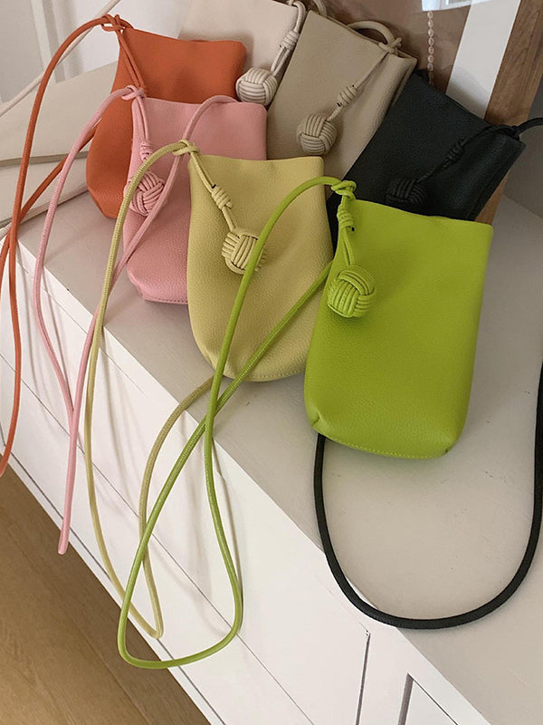 Solid Color Split-Joint Mini Handbags Crossbody Bags Bags