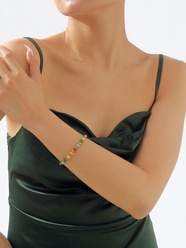 Colorful Contrast Color Geometric Bracelet Accessories