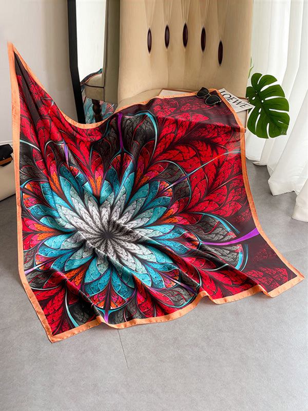 Flower Print Sun protection Shawl&Scarf