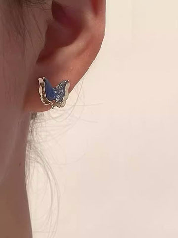 Butterfly Shape Double Layered Earrings Accessories Ear Clip