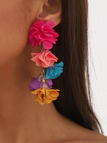 Flower Shape Earrings Accessories Drop Earrings