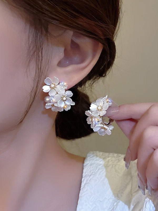 Flower Shape Normcore Earrings Accessories