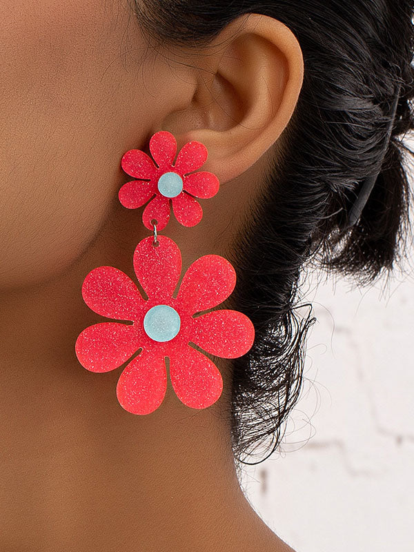 Flower Shape Earrings Accessories Drop Earrings