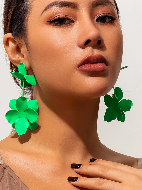 Flower Shape Earrings Accessories Drop Earrings