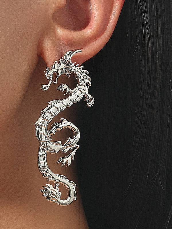 Animal Shape Solid Color Drop Earrings