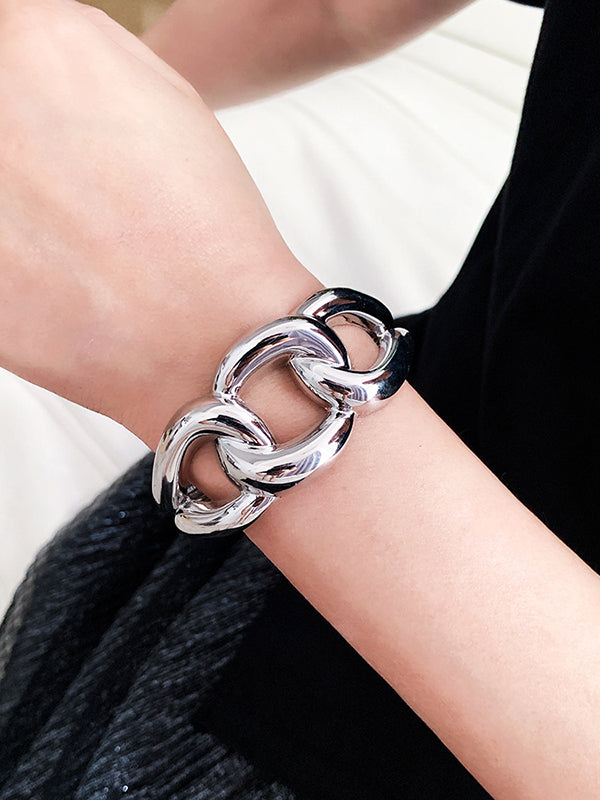 Geometric Hollow Solid Color Normcore Bracelet Accessories