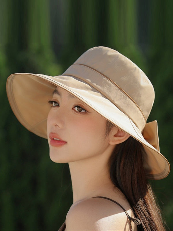 Bowknot Split-Joint Sun Hat Fisherman Hat