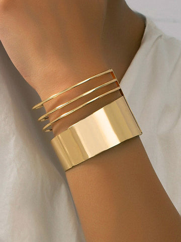 Geometric Hollow Solid Color Bracelet Accessories