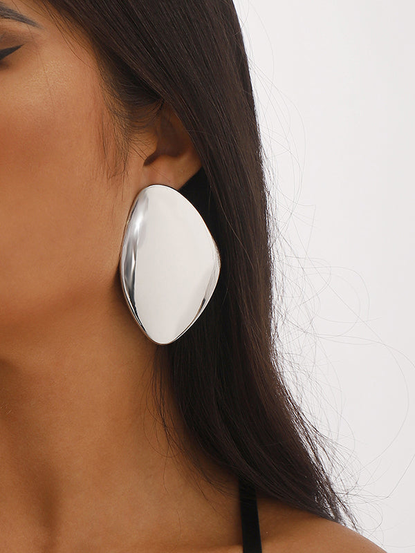 Geometric Plain Drop Earrings