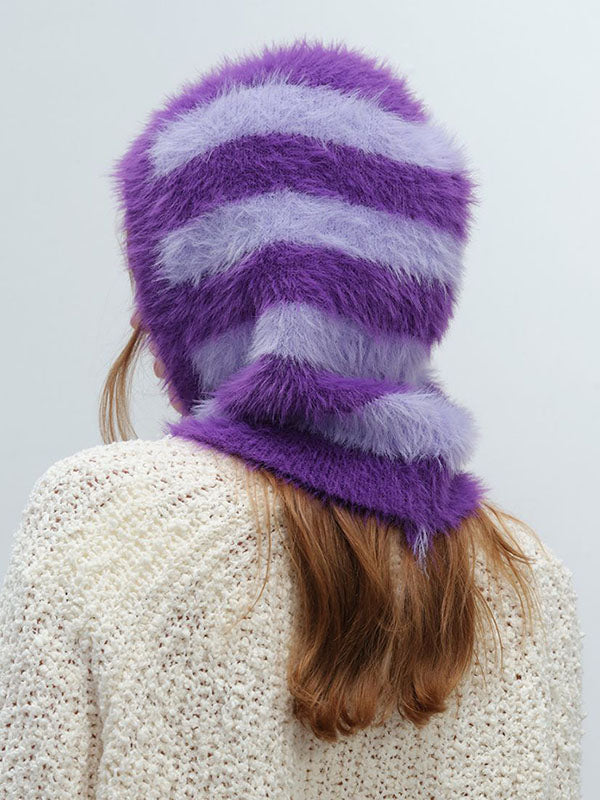 Keep Warm Split-Joint Striped Knitted Hats