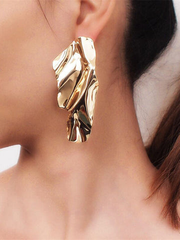 Geometric Solid Color Drop Earrings