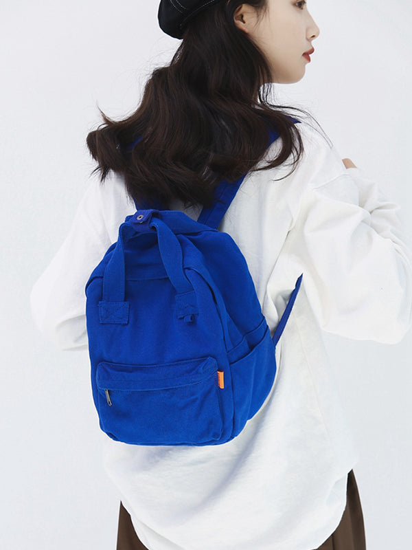 Simple Casual 5 Colors Canvas Backpack