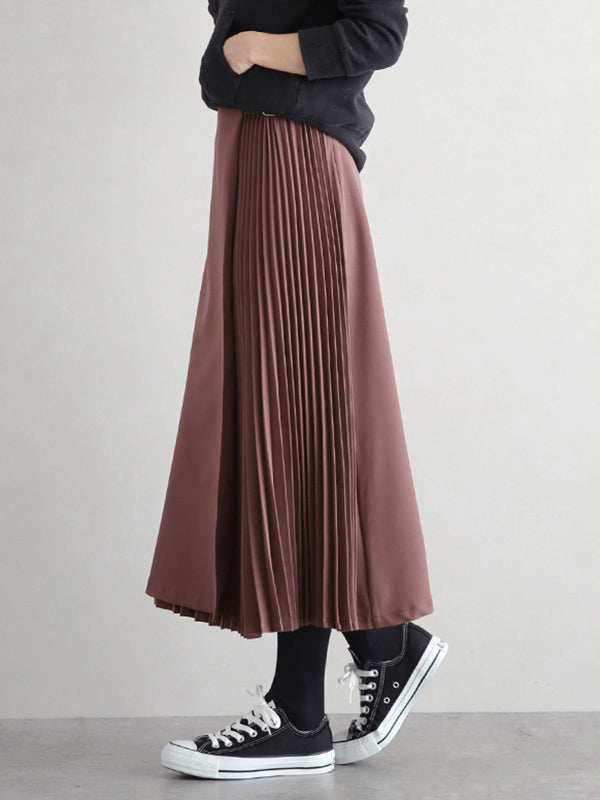 Graceful A-Line Pleated Skirt