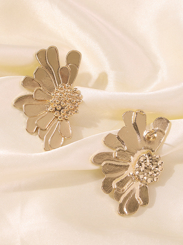 Vintage Alloy Flower Earrings