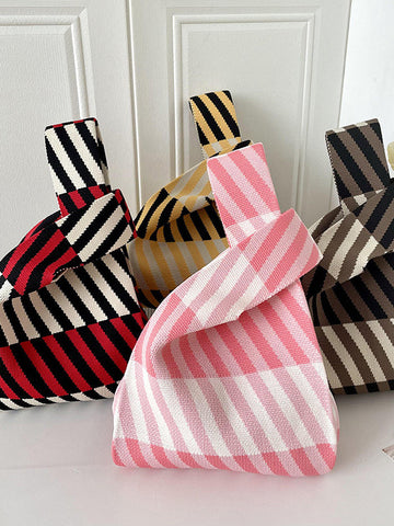 Striped Woven Handbag Bags Accessories