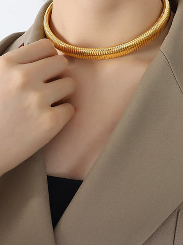 Pleated Solid Color Necklaces Accessories Dainty Necklace