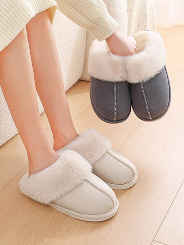 Round-Toe Split-Joint Slippers