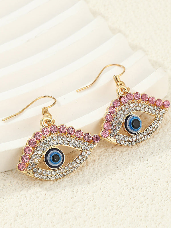 Contrast Color Eye Shape Earrings Accessories Drop Earrings