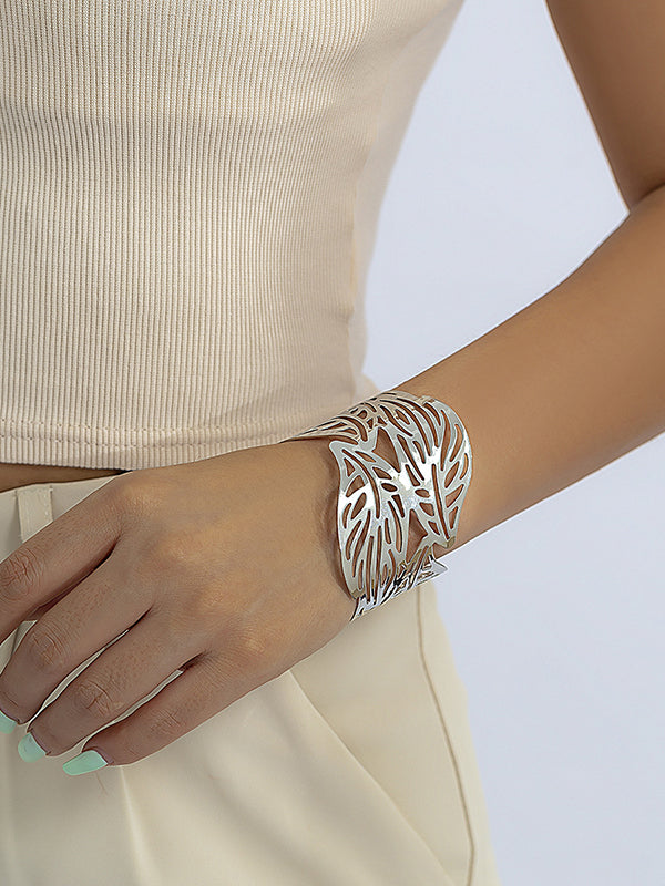 Geometric Hollow Leaves Shape Bracelet Accessories