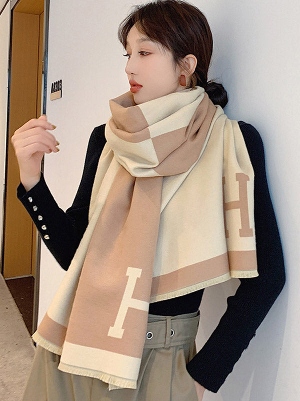 Original Warm Letter Print Shawl&Scarf