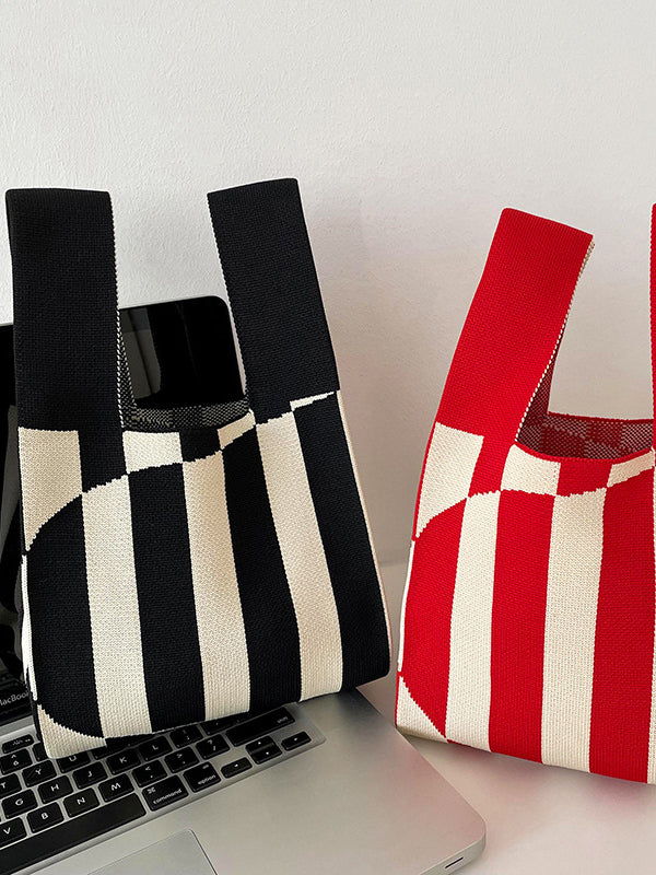 Striped Woven Handbag Bags Accessories