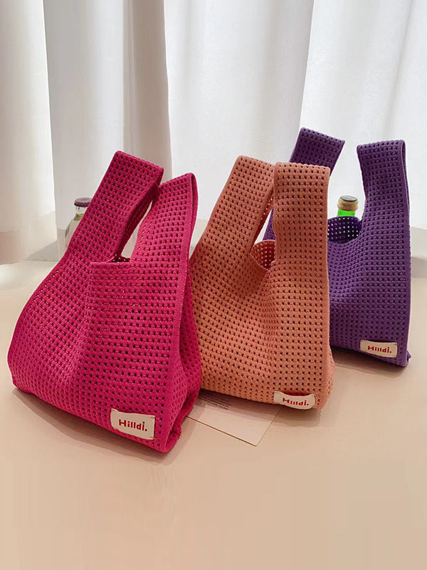 Hollow Korean-Style Woven Handbag Bags