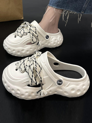 Hollow Round-Toe Slider Sandals Crocs