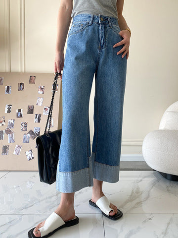 Original Loose Casual Wide Legs High-Waisted Jean Pants