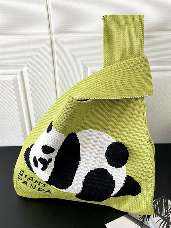 Animal Printed Woven Handbag Bags Accessories